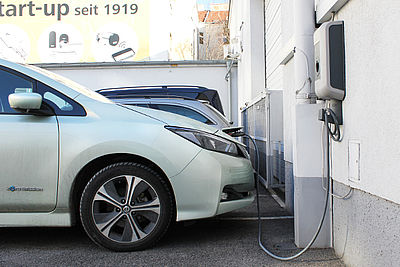 Foto eines Elektro-Autos bei EVVA Wien