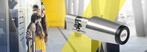 Elektronischer Motor Schließzylinder und Eingangstür