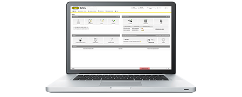Onlineverwaltung auf Laptop